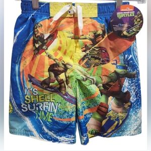 Nickelodeon Boy's Teenage Mutant Ninja Turtles Kids Swim Shorts - Blue